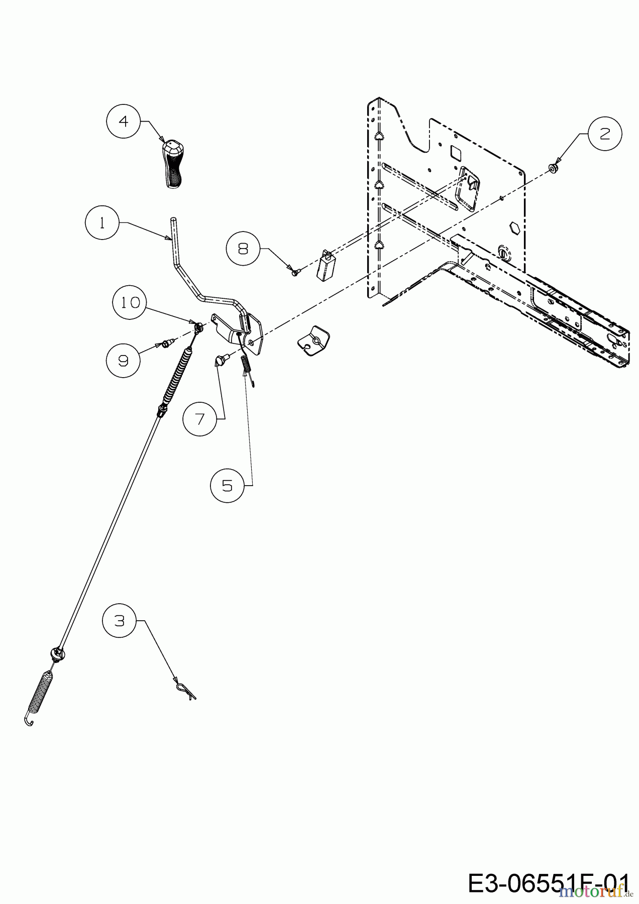  Greenbase Tracteurs de pelouse V 170 13A871KE618 (2021) Enclenchement plateau de coupe