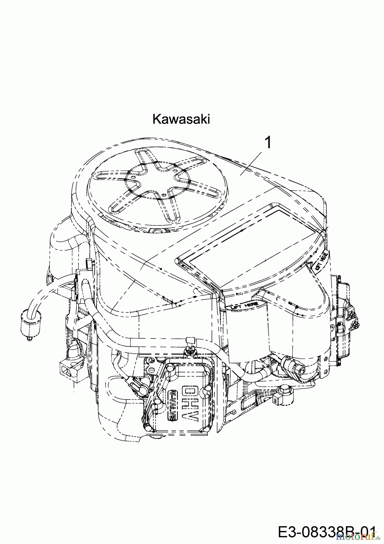  Gartenland Tracteurs de pelouse GL24-106 HK 13AFA1KR640 (2022) Moteur Kawasaki