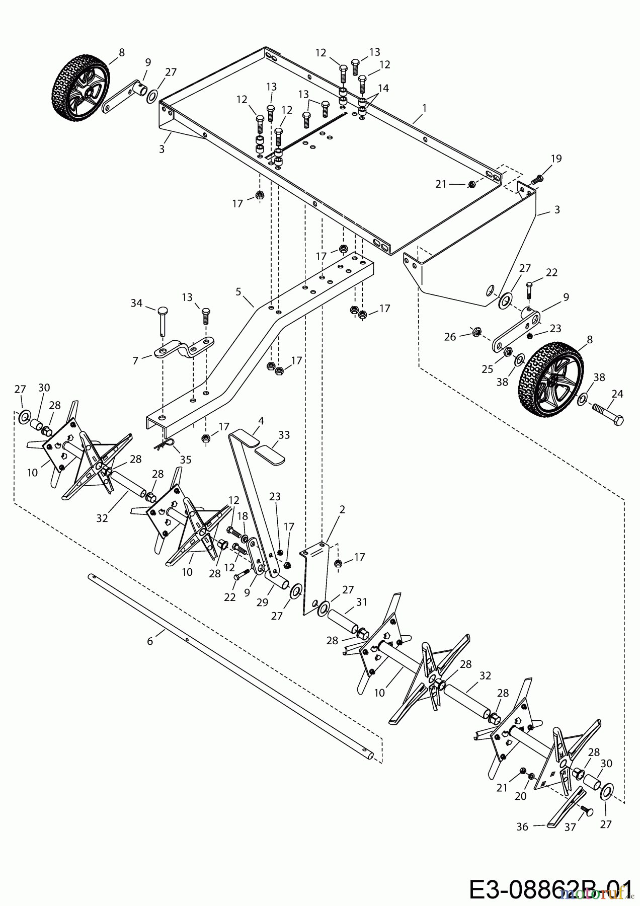  MTD Accèssoires Accèssoires tracteur de jardin et de pelouse Demousseur 45-02992  (196-009-000) 196-009-000  (2019) Machine de base