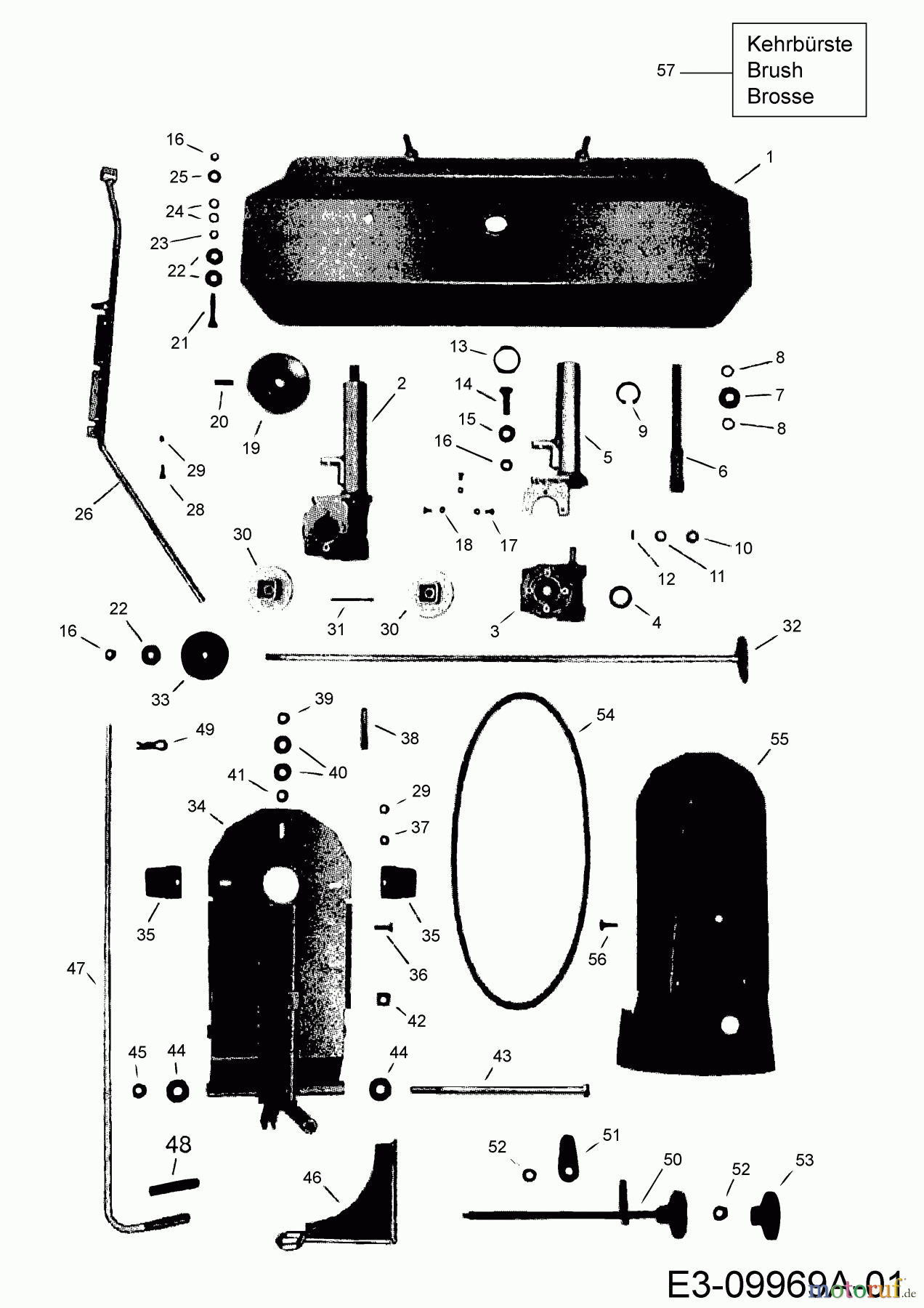  MTD Accèssoires Accèssoires tracteur de jardin et de pelouse Balai frontal FK 105 196-226C678  (2019) Transmission á brossage, Carter balai