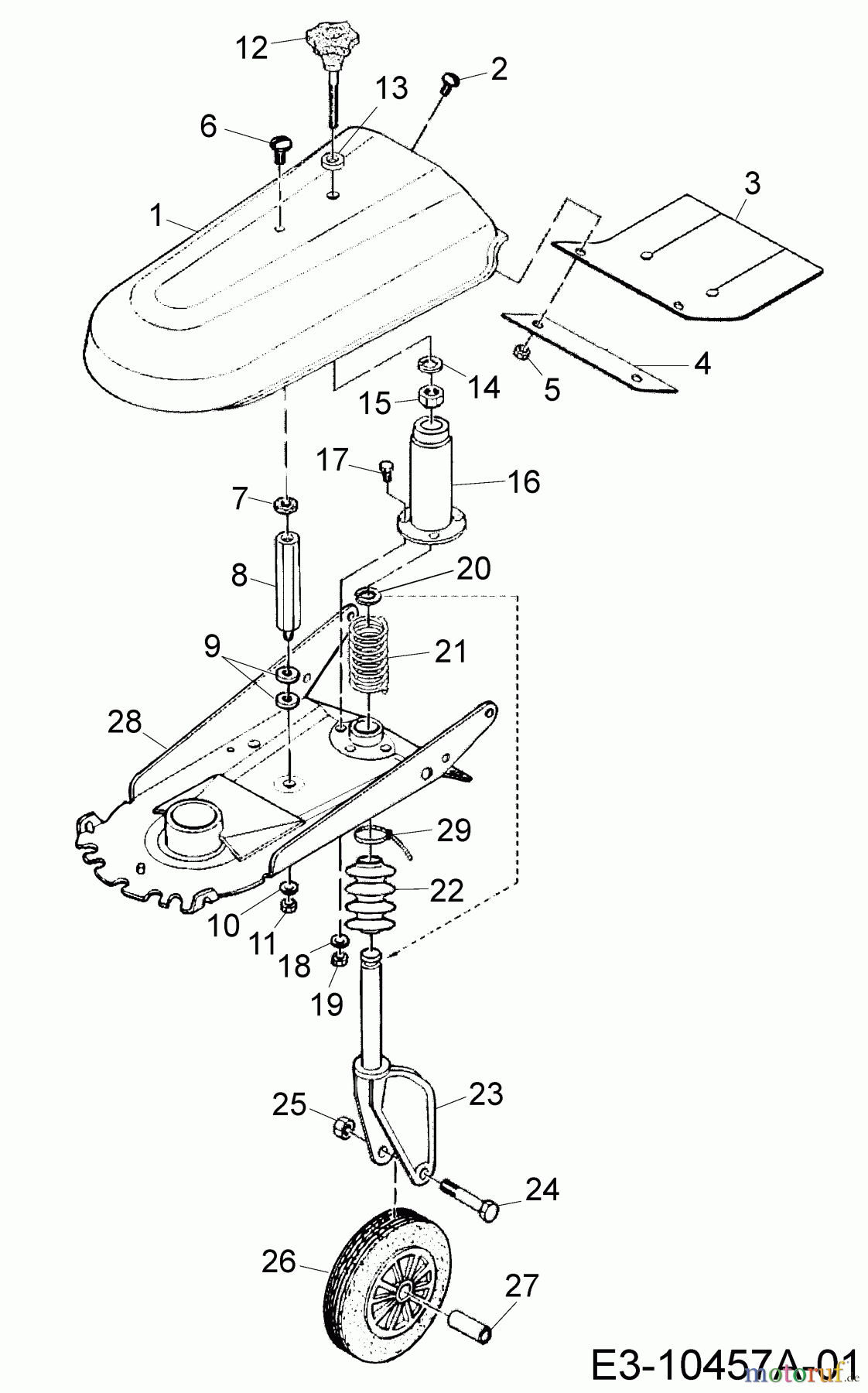  MTD Accèssoires Accèssoires tracteur de jardin et de pelouse Balai frontal TK 520 196-603-000  (2019) Stabilisateur