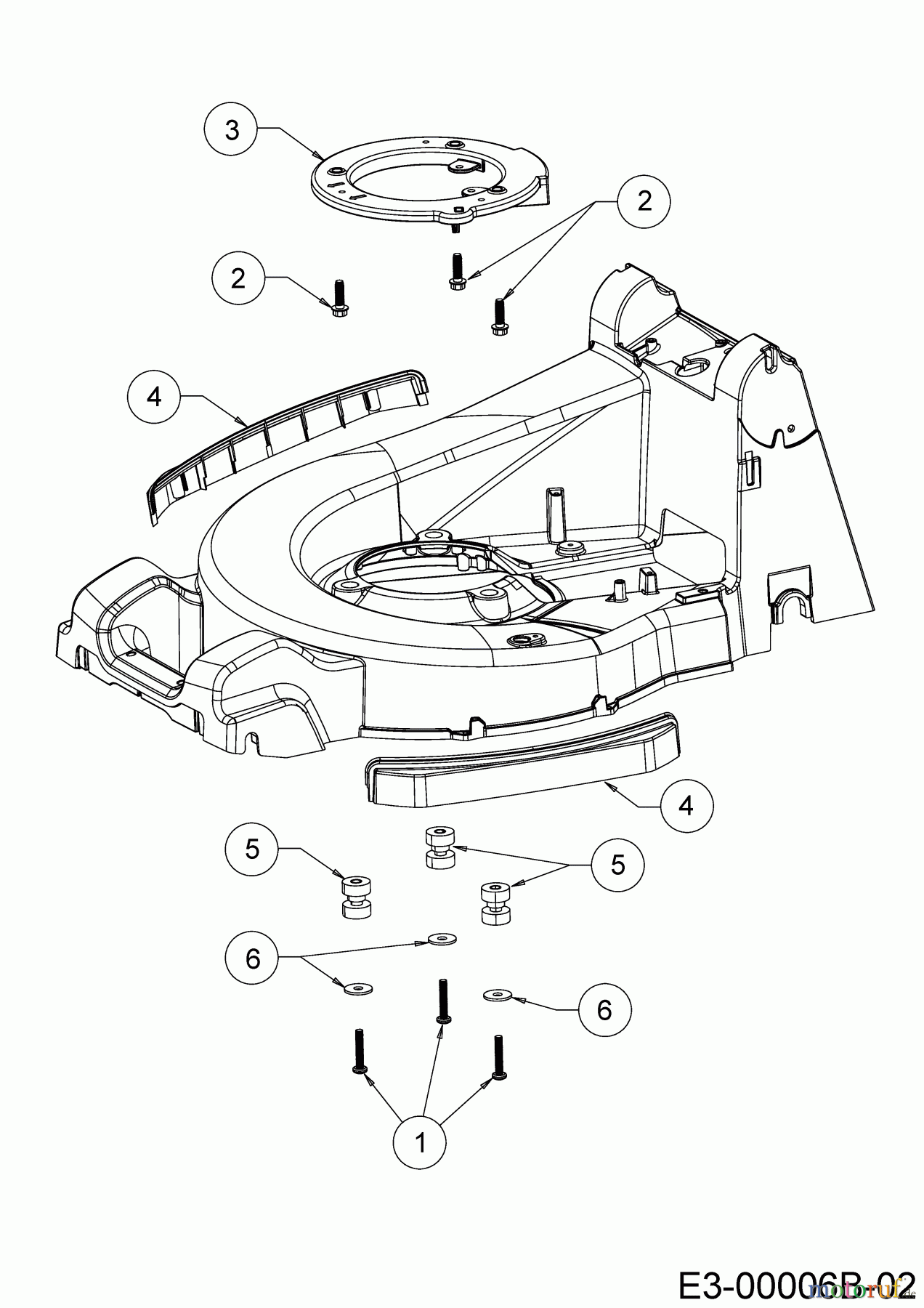  Cub Cadet Tondeuse thermique tractée XM2 DR46SA 12ABYAKC603 (2019) Amortisseur, Adaptateur moteur