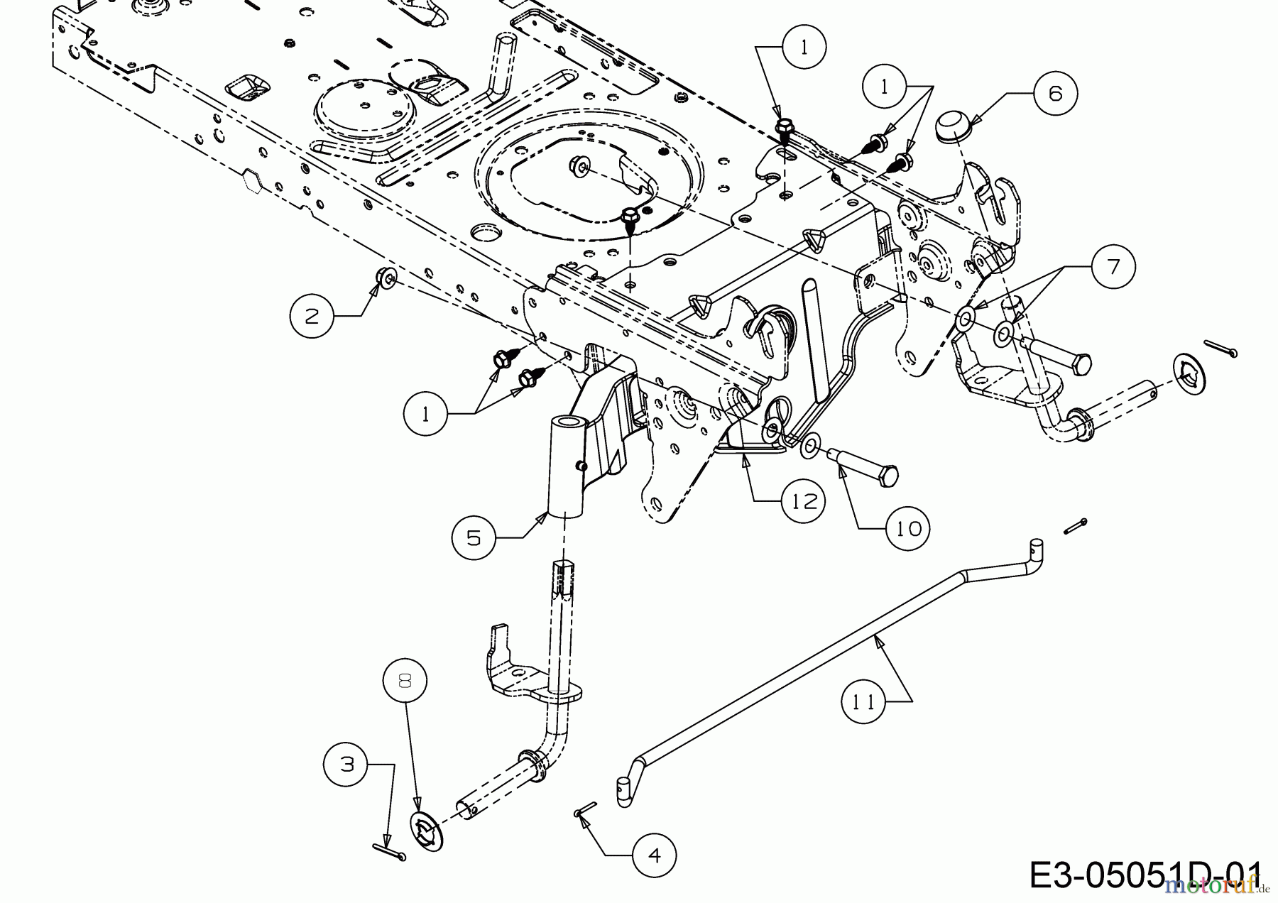  Cub Cadet Tracteurs de pelouse LT3 PR105 13HT71DN603  (2019) Axe avant