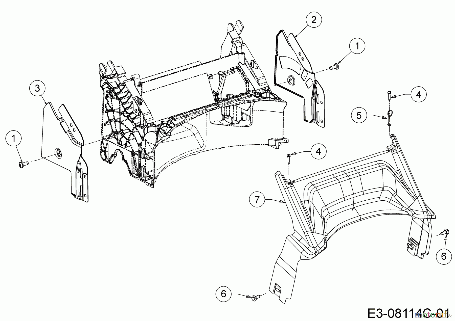  Cub Cadet Tondeuse thermique LM1 AP42 11A-LQMG603 (2020) Couvercle de protection arrière