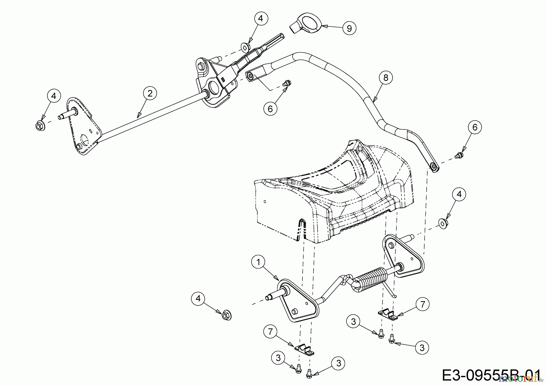  Cub Cadet Tondeuse thermique LM1 AP46 11A-TQSJ603 (2019) Axes, Réglage hauteur