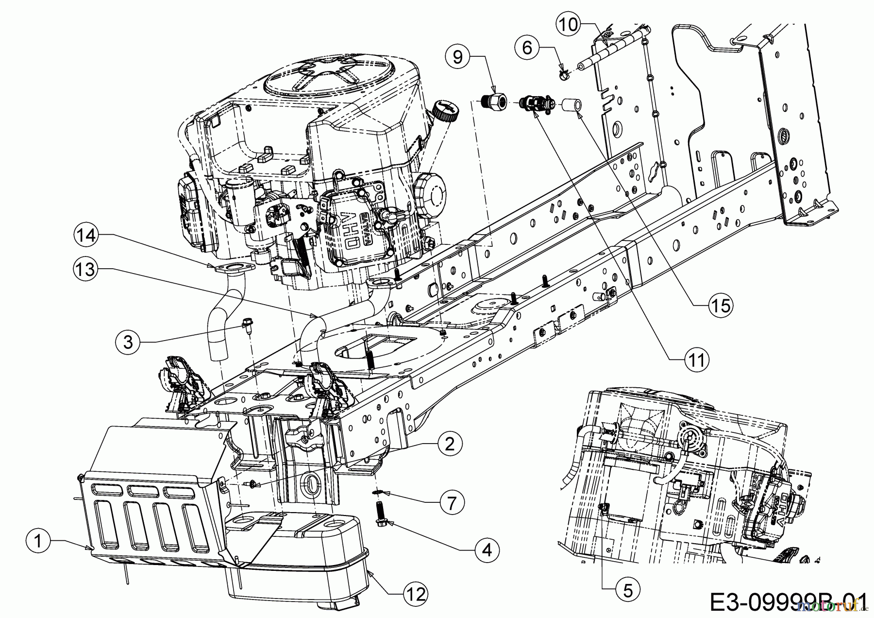 Cub Cadet Tracteurs de pelouse XT2 PS117 13BGA1CT603  (2019) Accessoires moteur