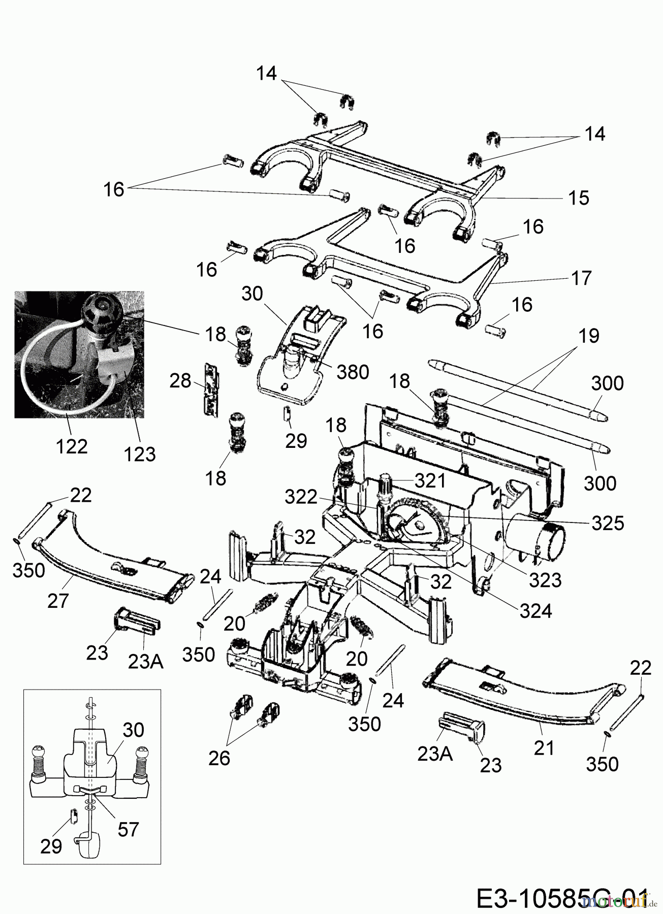  Cub Cadet Tondeuse robot XR3 5000 22CSGAGD603 (2020) Carte frontale, Réglage hauteur, Flotteur