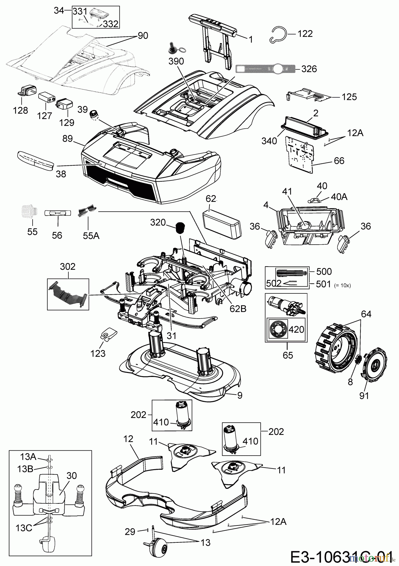  Cub Cadet Tondeuse robot XR3 4000 22BSDAED603  (2019) Machine de base