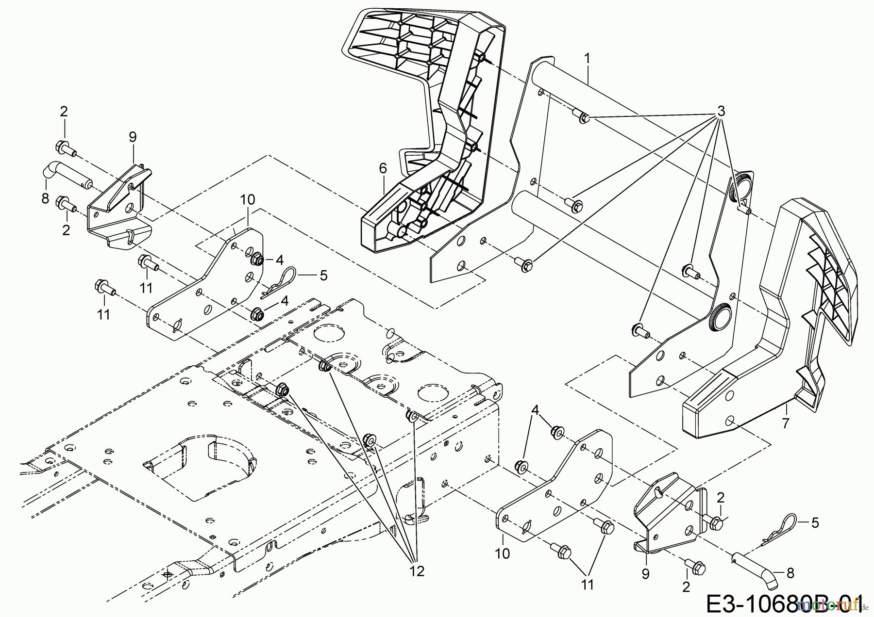  Cub Cadet Tracteurs de pelouse XT3 QR106E 13CIA5CR603  (2019) Pare-chocs à partir du 23/07/2018