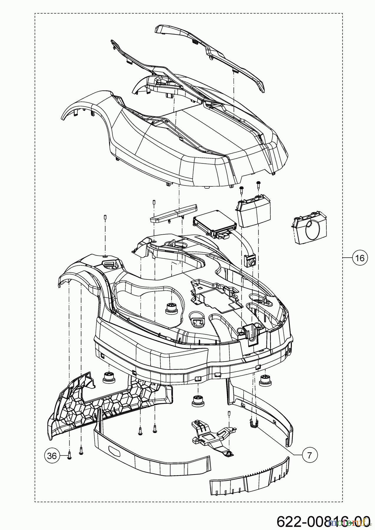  Cub Cadet Tondeuse robot XR5 1000 22AKFEFA603 (2021) Corps, carénage