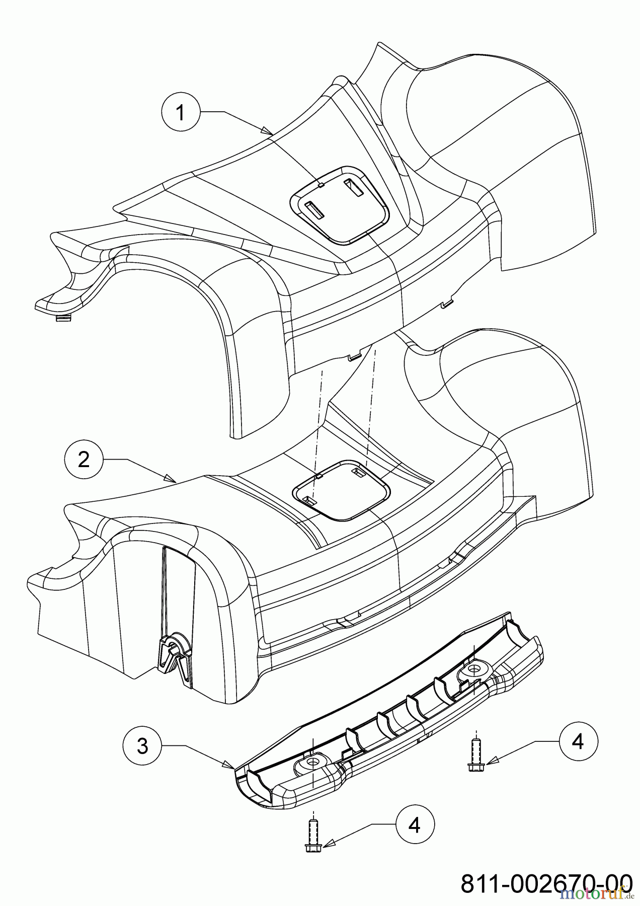  Cub Cadet Tondeuse thermique tractée LM3 ER53ES 12ACPV9B603 (2018) Couvercle de protection axe avant