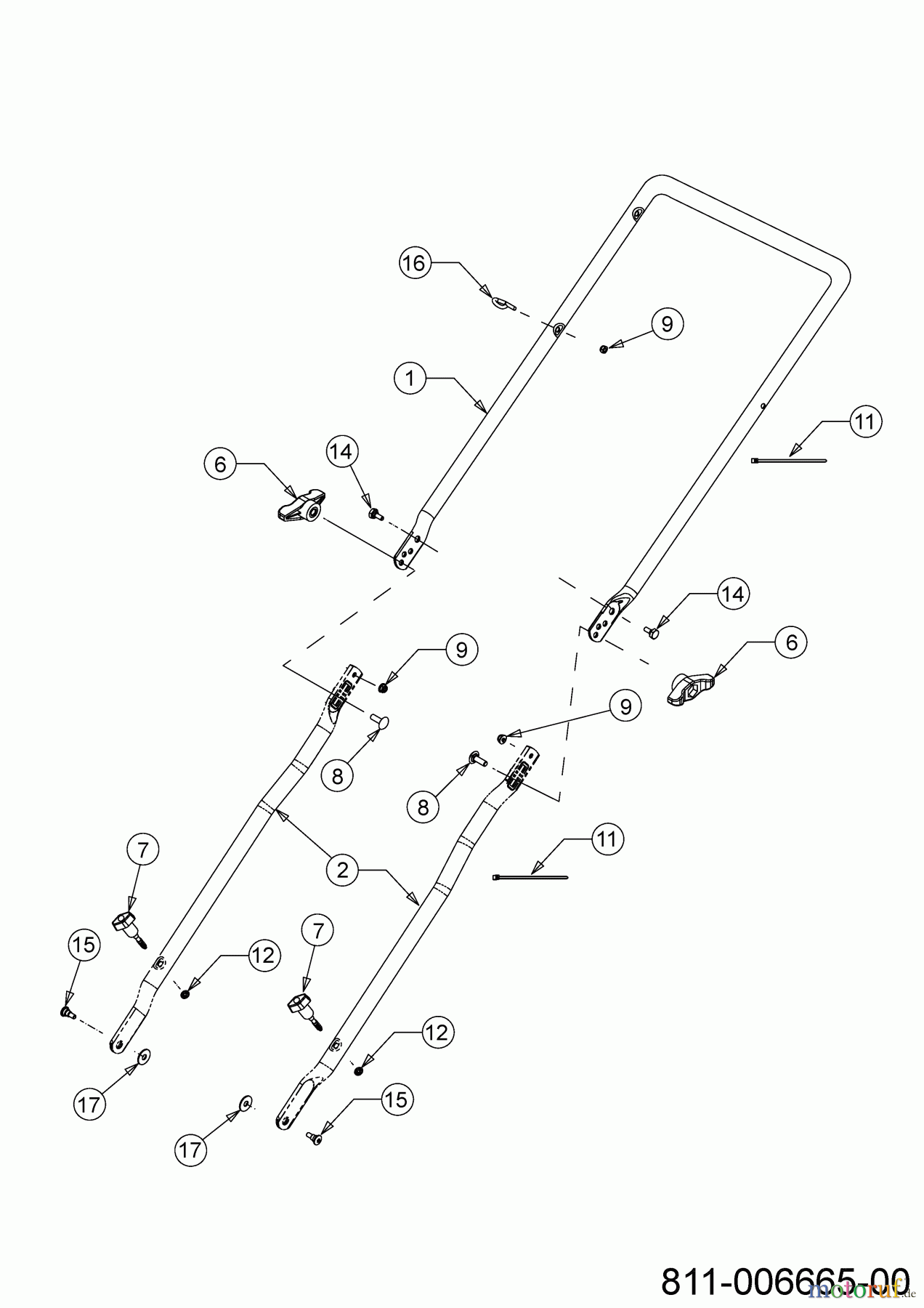  Cub Cadet Tondeuse thermique tractée LM2 DR46S 12EBTQKC603 (2023) Brancard