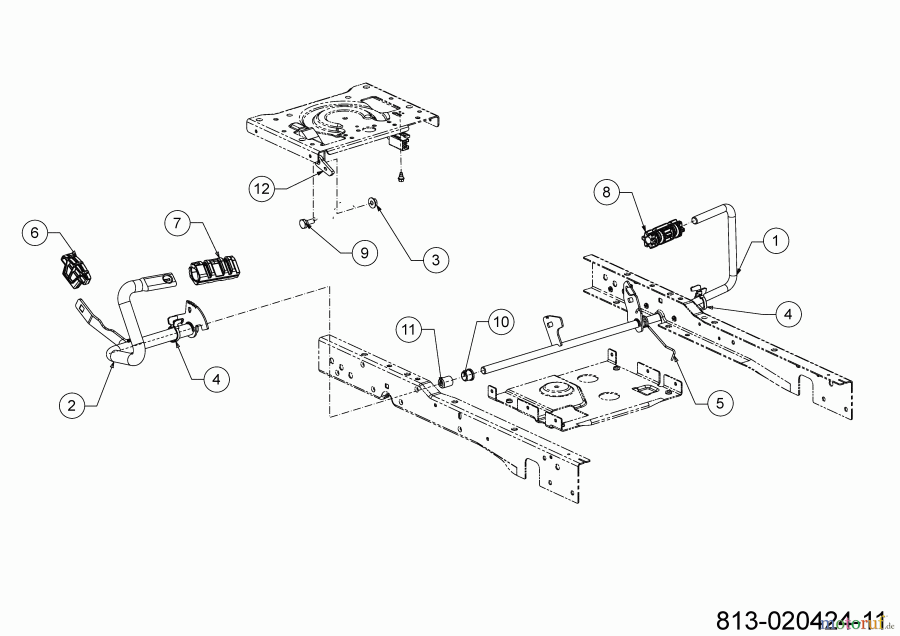  Cub Cadet Tracteurs de pelouse XT1-LT46 13APA9CT056 (2022) Tige de frein, Tige de commande, Pedale