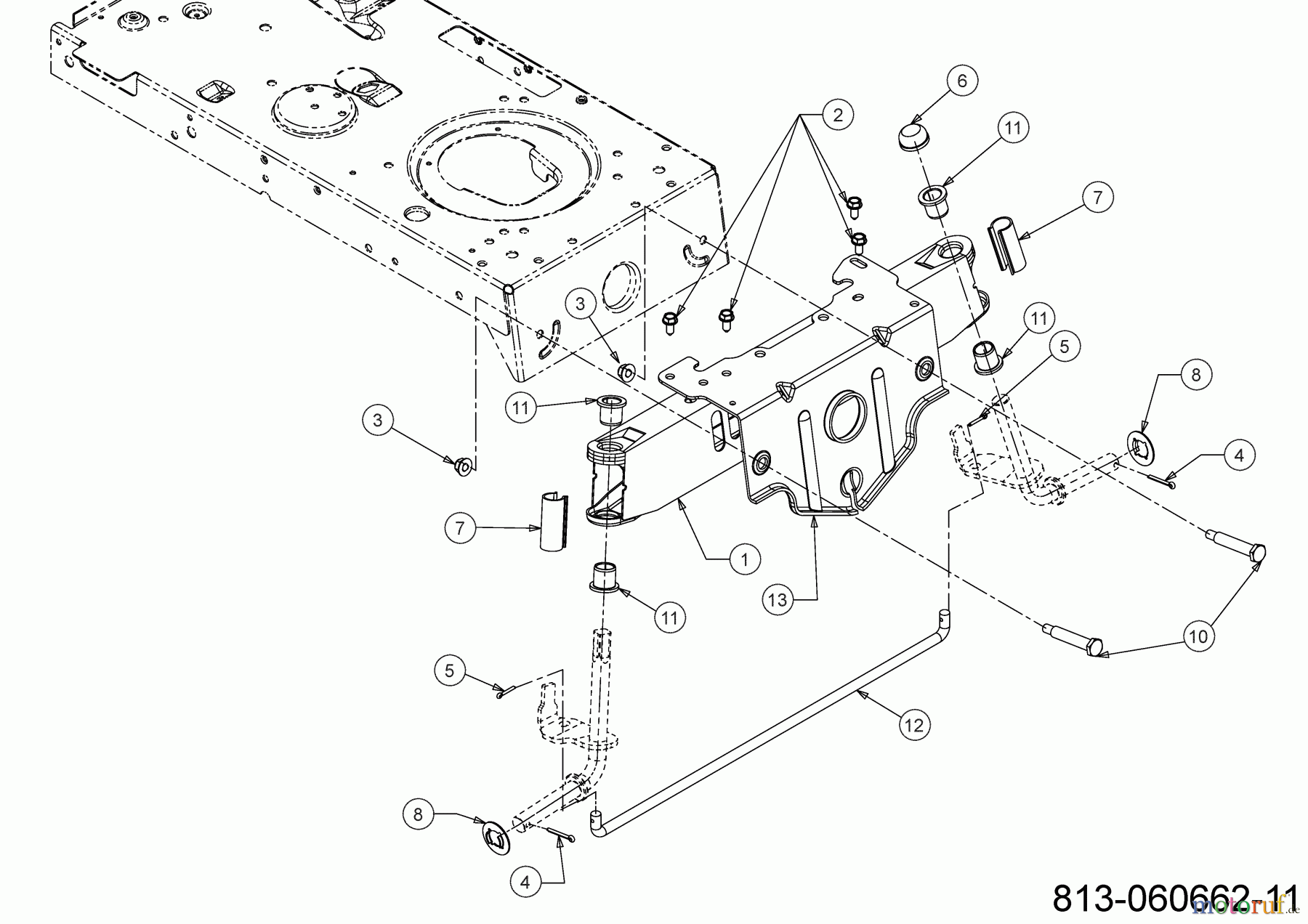  Cub Cadet Tracteurs de pelouse LT2 NR92 13BB71DE603 (2021) Axe avant