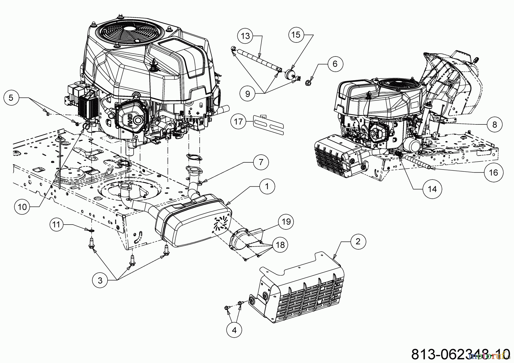  Cub Cadet Tracteurs de pelouse LT3 PS107 13AJ78BS603 (2023) Accessoires moteur