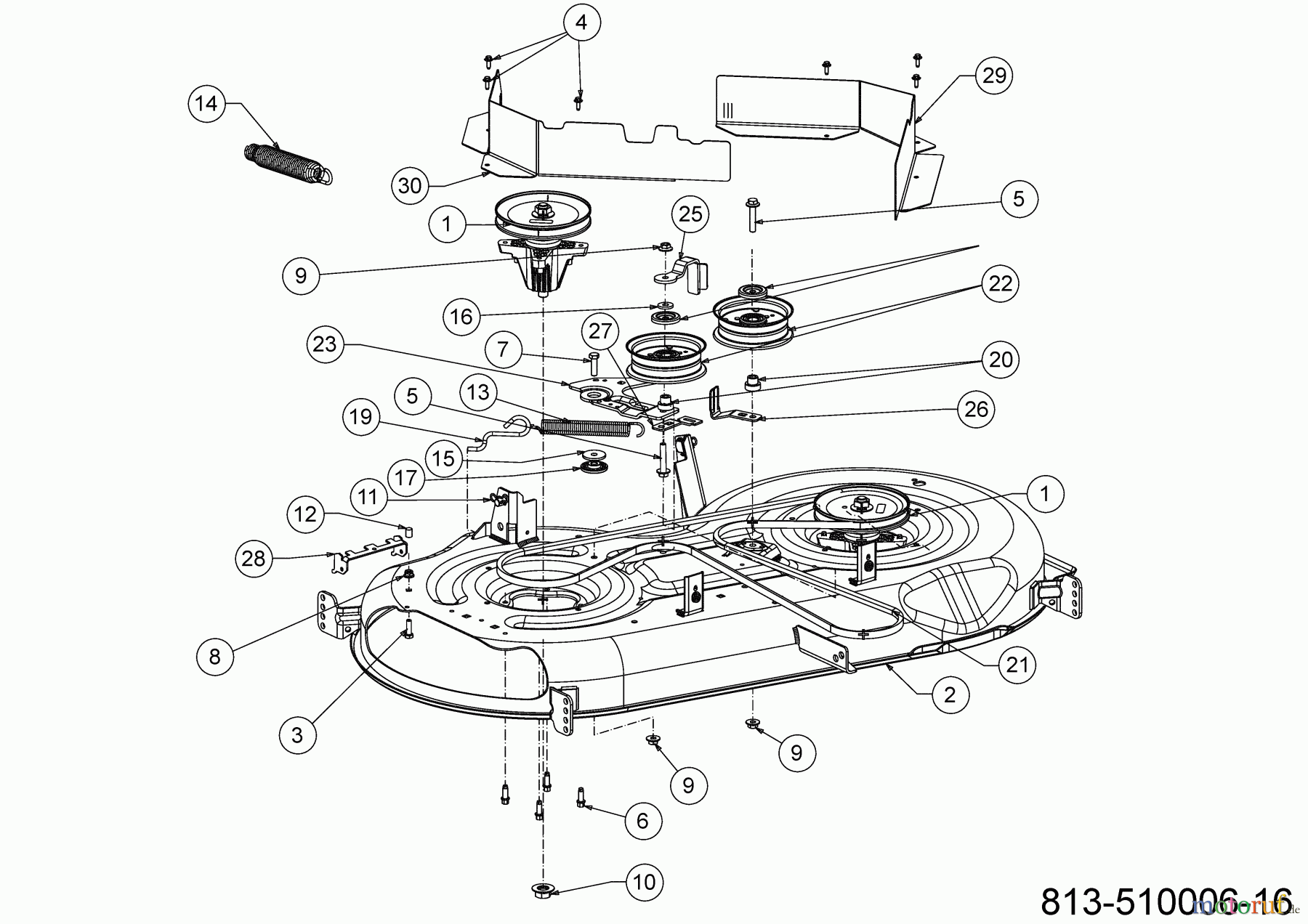  Cub Cadet Tracteurs de pelouse XT2 PS117 13CGA1CT603 (2021) Plateau de coupe T (46