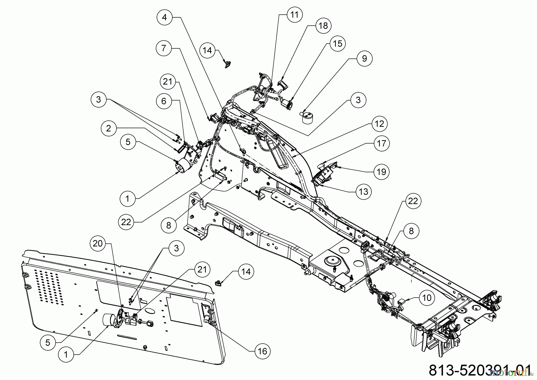  Cub Cadet Tracteurs de pelouse XT3 QR106 13BFA5CR603 (2021) Assortiment électrique