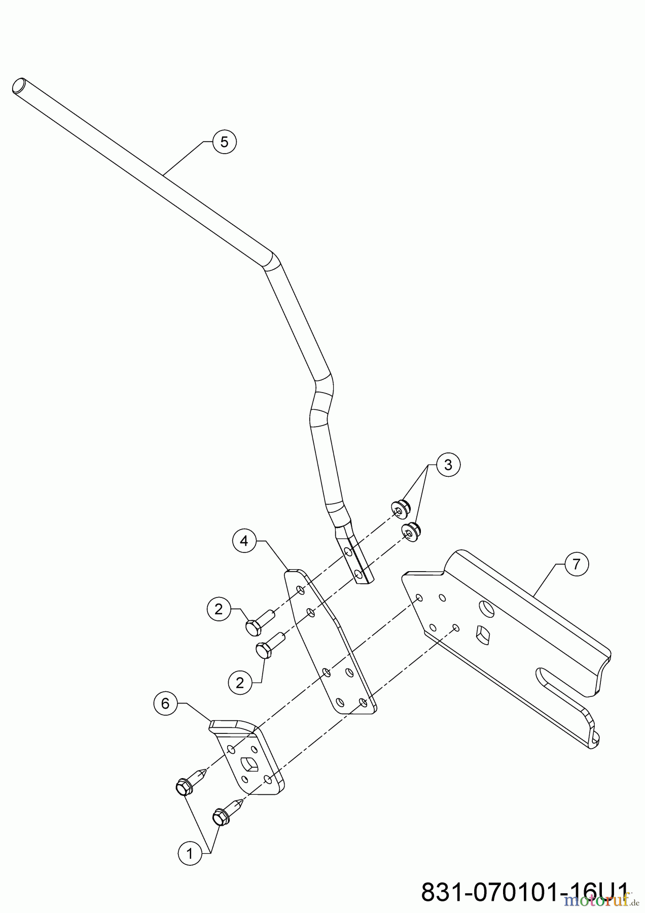  Cub Cadet Fraises à neige XS3 76 TDE 31AY7EVZ603 (2023) Levier de réglage