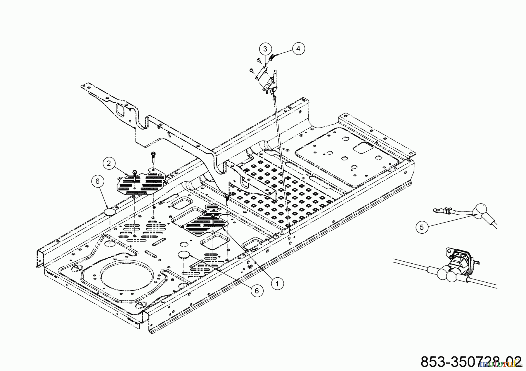  Cub Cadet Zero Turn XZ2  107I 17BWCBYS603 (2021) Plaques de fixation châssis