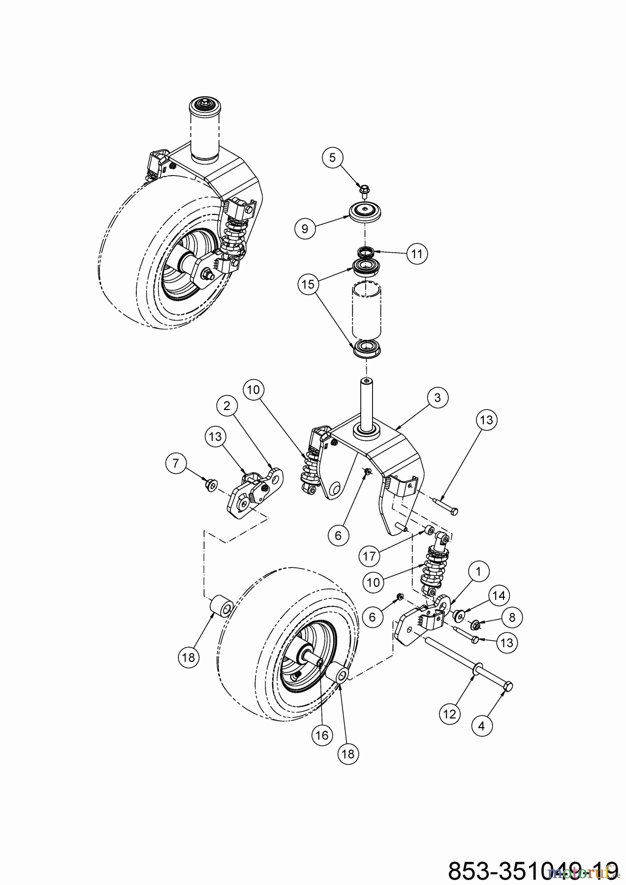  Cub Cadet Zero Turn XZ7 L152I ULTIMA 47ATAHA8603 (2022) Axe avant