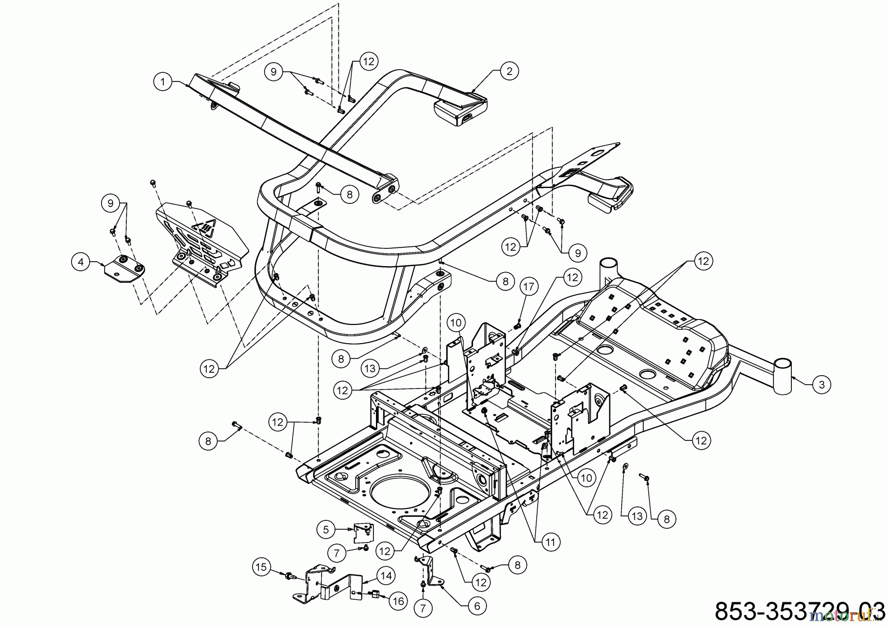  Cub Cadet Zero Turn XZ5 L137 17AIEAC3603 (2021) Châssis