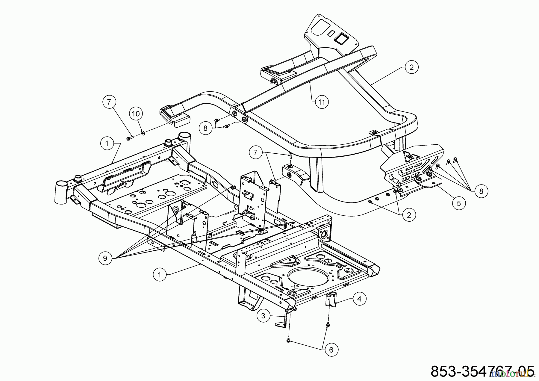  Cub Cadet Zero Turn XZ6 S127 17AIGGY2603 (2023) Châssis