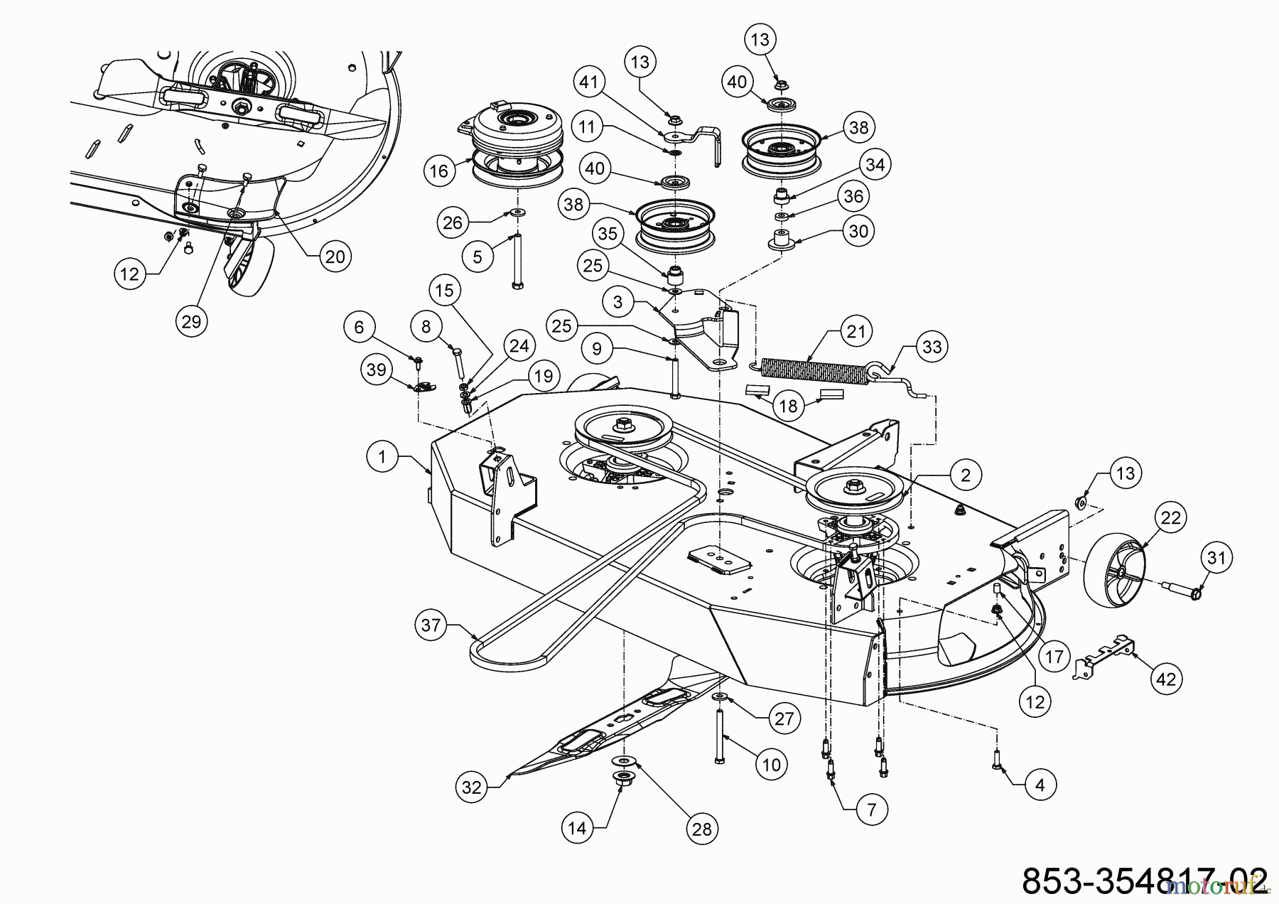  Cub Cadet Zero Turn XZ6 S117 17AIGBYN603 (2022) Plateau de coupe