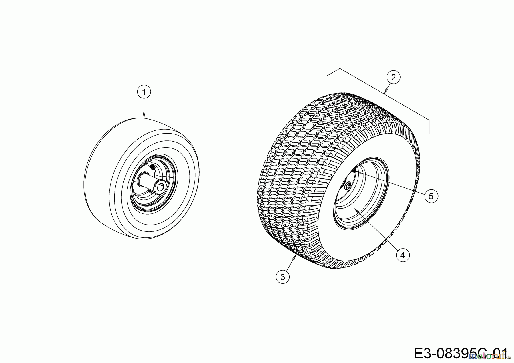  Cub Cadet Zero Turn XZ5 L127 17AIEACL603 (2022) Roues