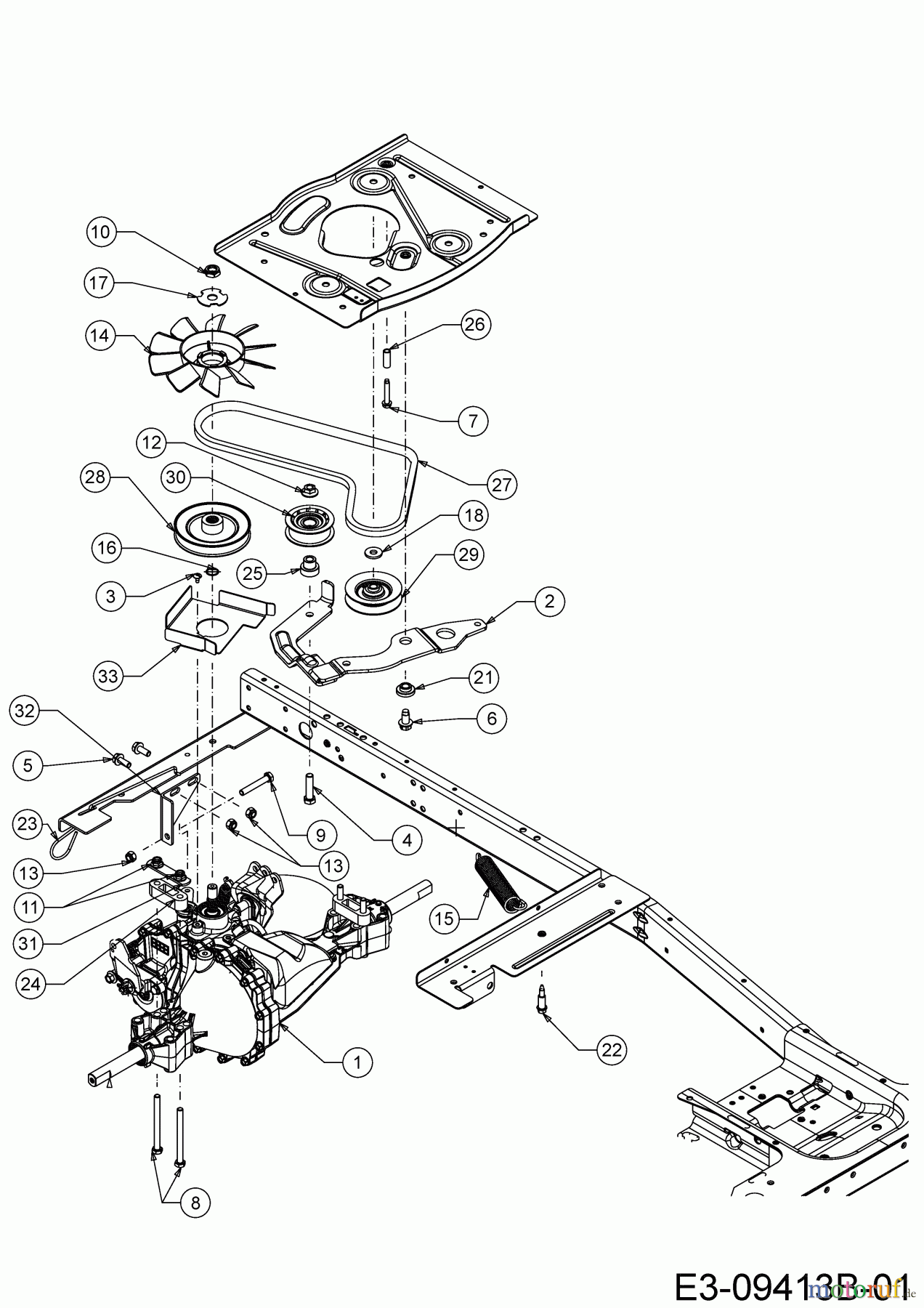  Cub Cadet Tracteurs de pelouse LR2 MS76 13A721JD603 (2021) Entraînement de roulement