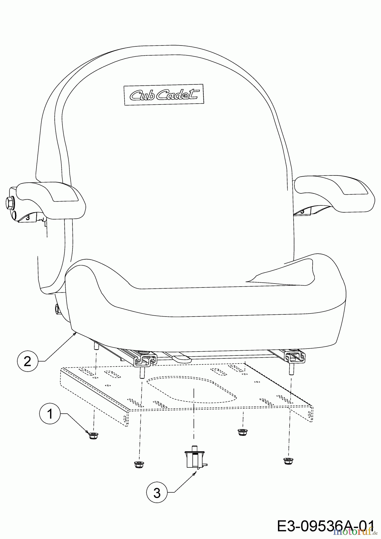  Cub Cadet Zero Turn XZ3 122 17CIDGHB603  (2021) Siège