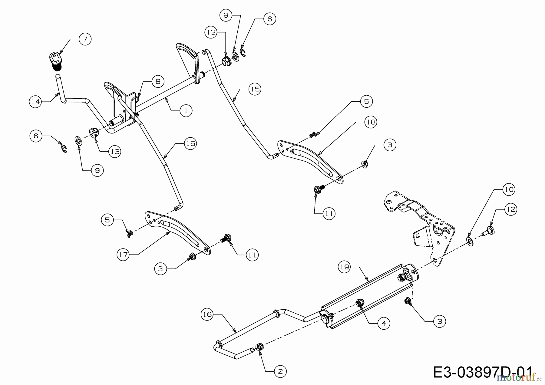  Wolf-Garten Tracteurs de pelouse E 13/92 T 13I2765E650  (2018) Relevage plateau de coupe