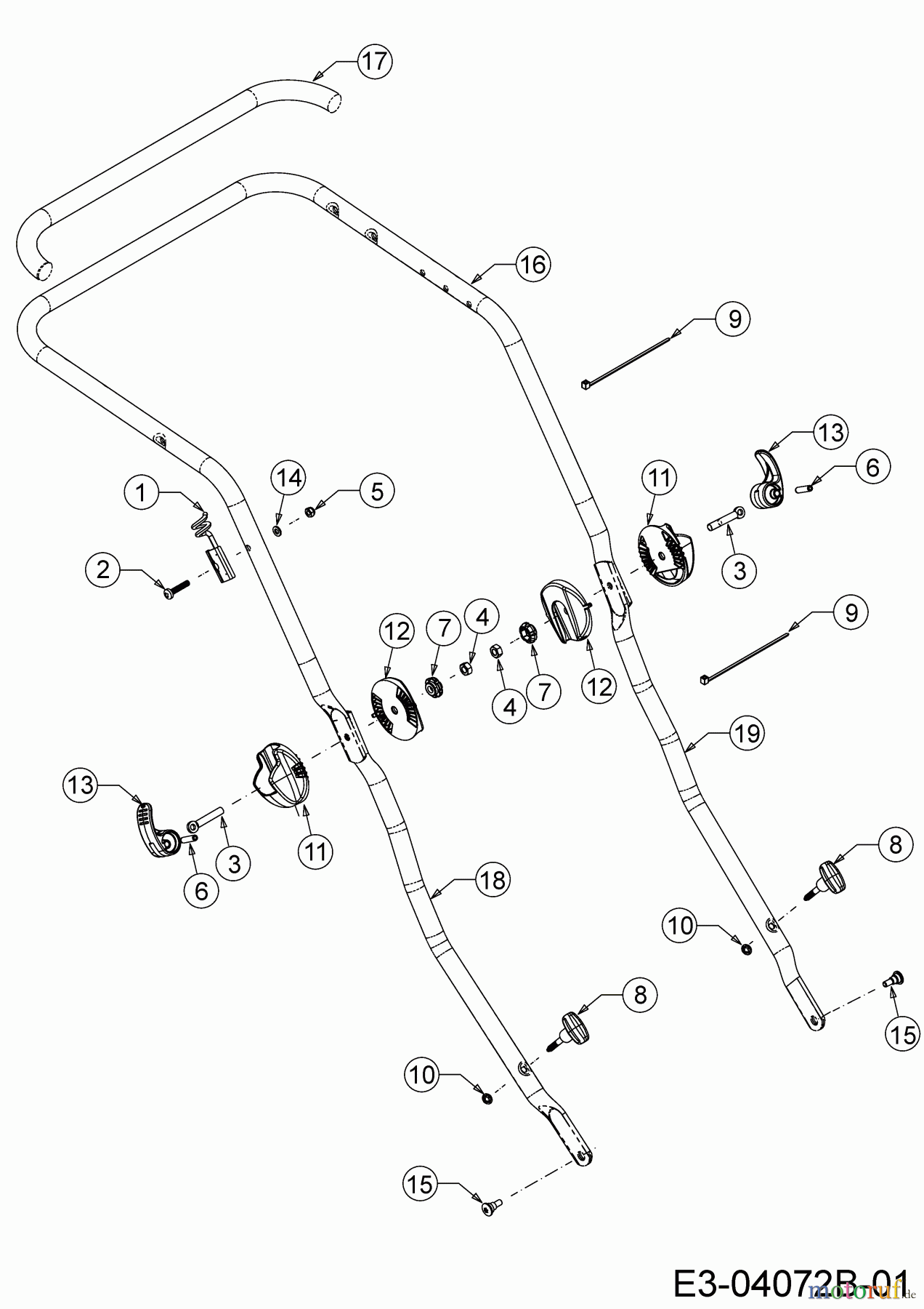  Wolf-Garten Tondeuse thermique tractée WA 53 AHW 12A-PV5L650  (2020) Brancard