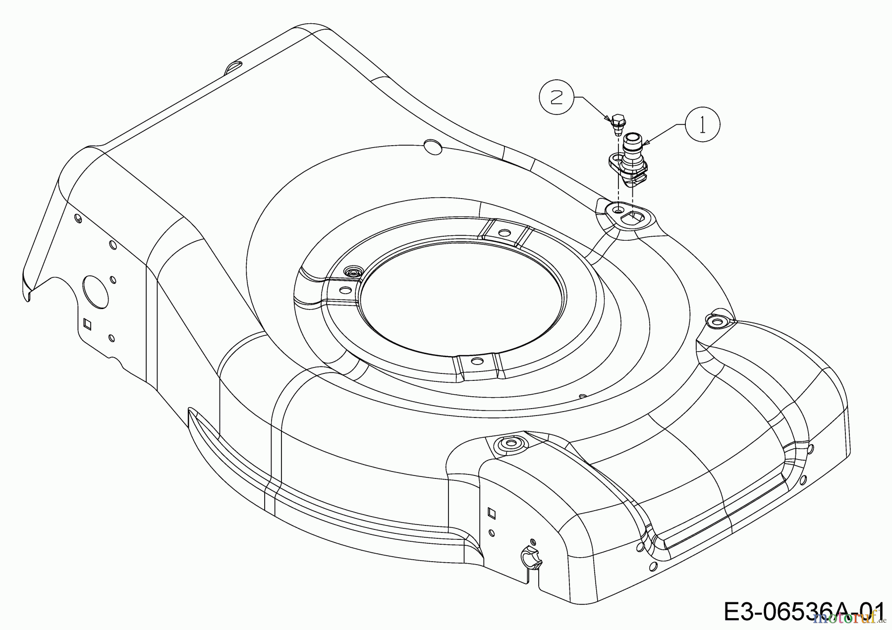  Wolf-Garten Tondeuse thermique Expert 46 B 11B-K15E650  (2014) Tuyère nettoyage