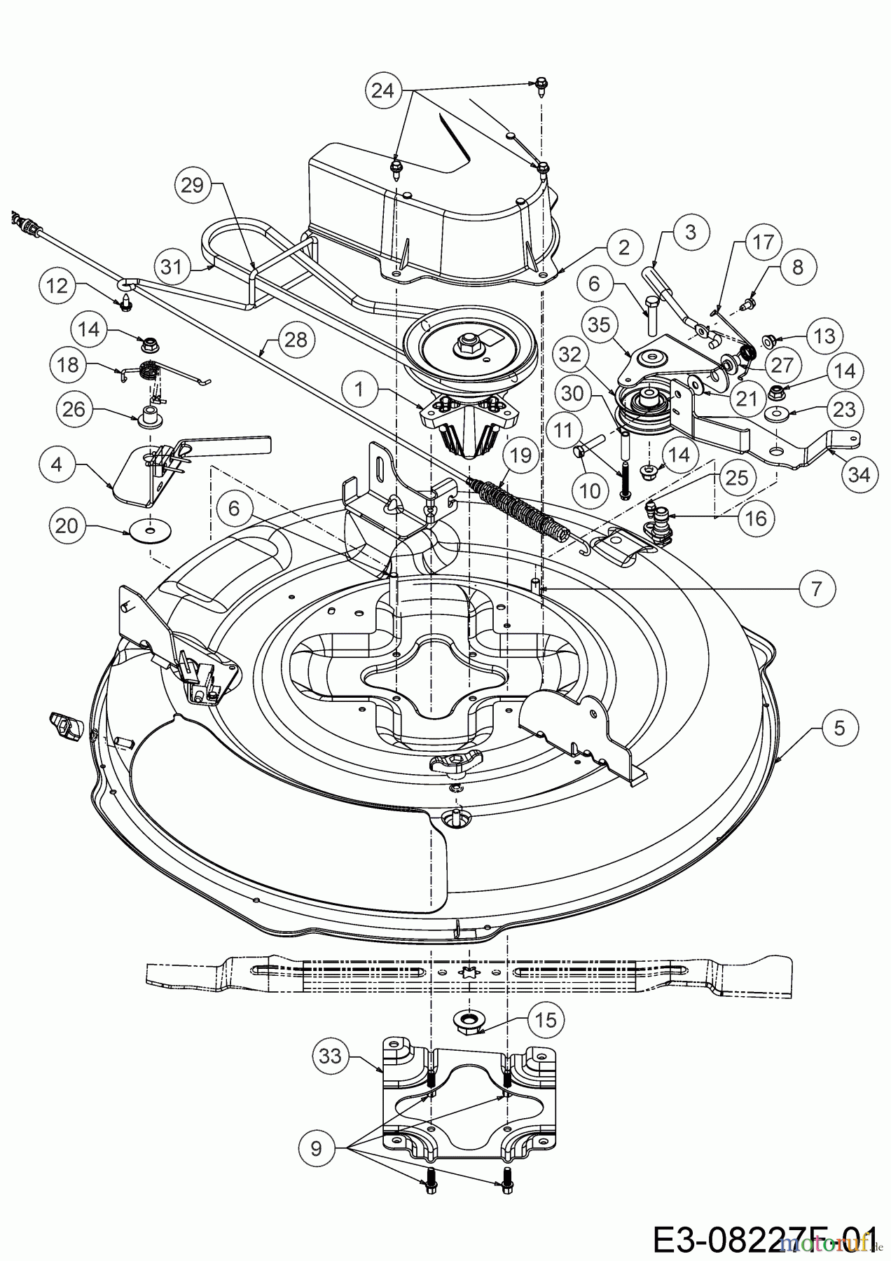  Wolf-Garten Tracteurs de pelouse Scooter Pro Hydro 13A221HD650  (2020) Plateau de coupe D (30