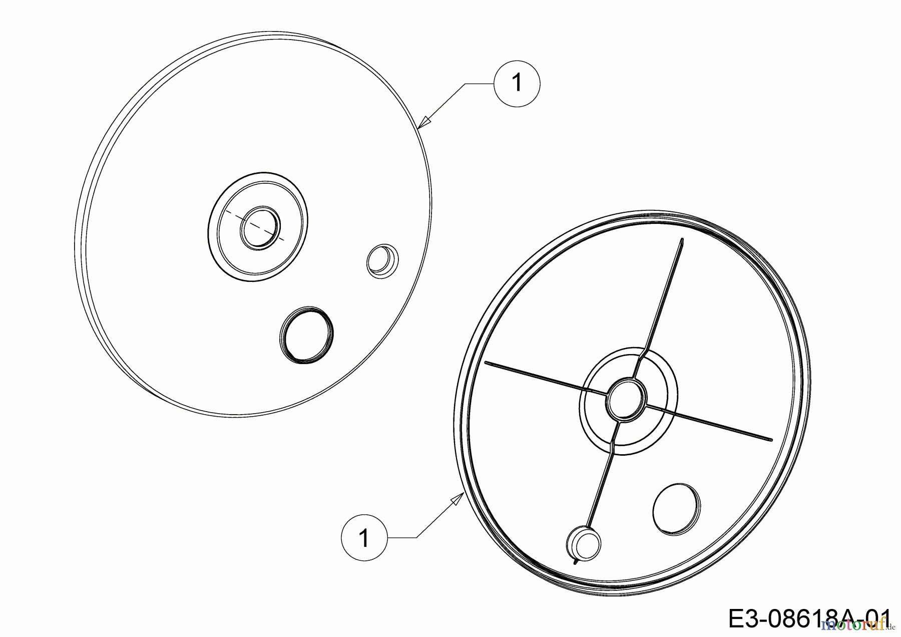  Wolf-Garten Tondeuse thermique tractée Expert 46 BA V HW 12ABTV5E650  (2018) Couvercles de protection roue