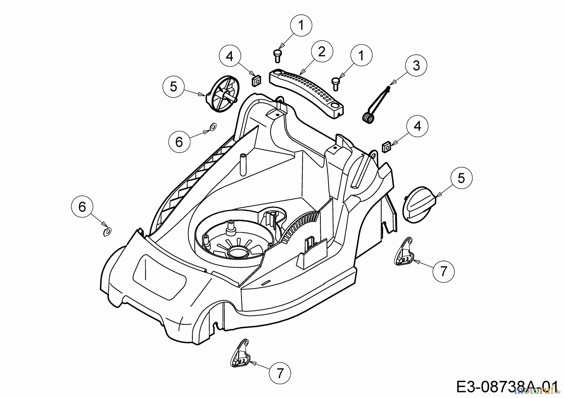  Wolf-Garten Tondeuse électrique Expert 37 E 18CWG1H-C50  (2020) Poignée de transport