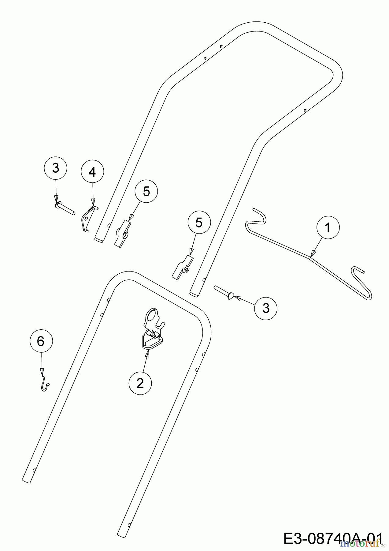  Wolf-Garten Tondeuse électrique Expert 34 E 18BWF1S-650  (2017) Pièce de fixation brancard