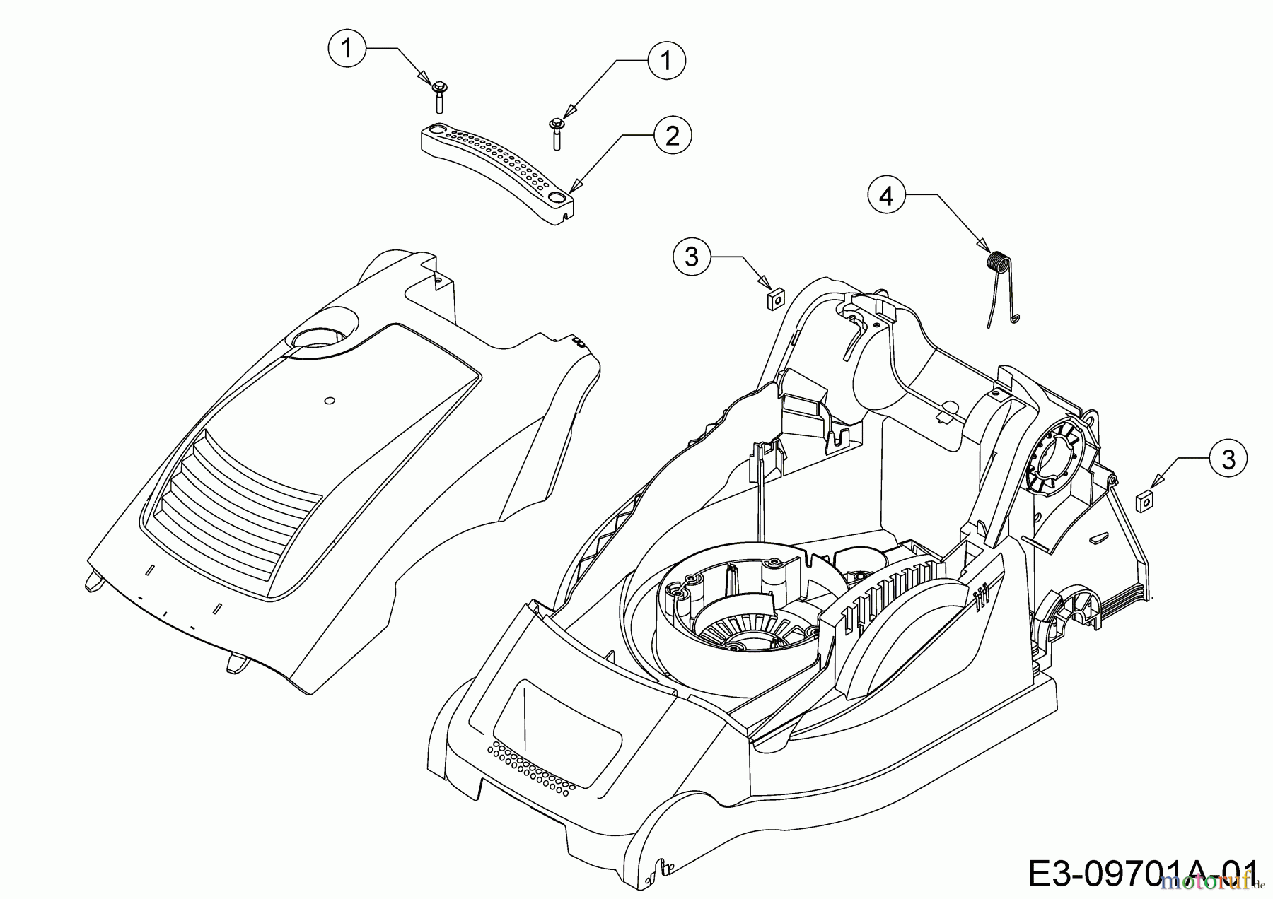  Wolf-Garten Tondeuse électrique Expert 40 E 18BWH1K-650  (2016) Poignée de transport