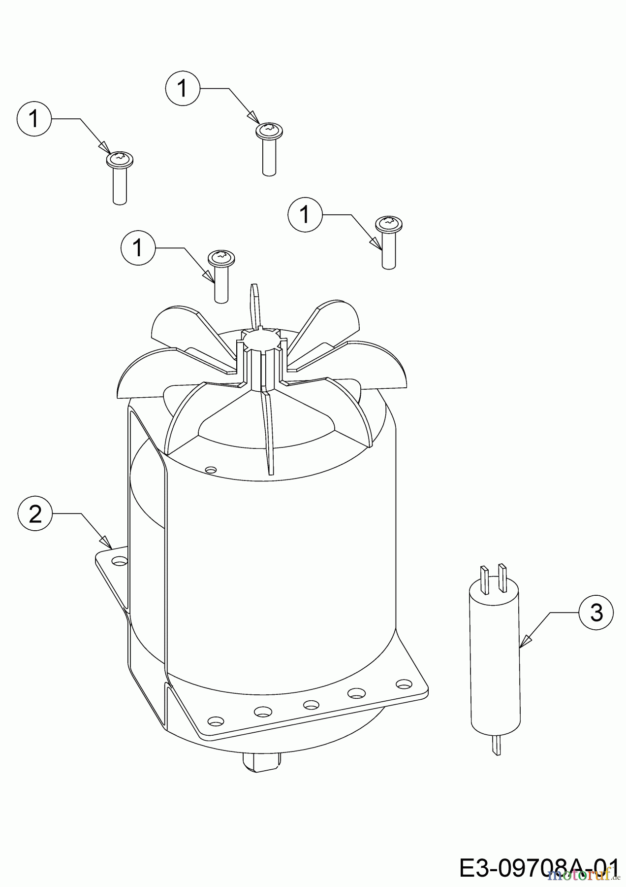  Wolf-Garten Tondeuse électrique Expert 40 E 18BWH1K-650  (2019) Condensateur, Moteur