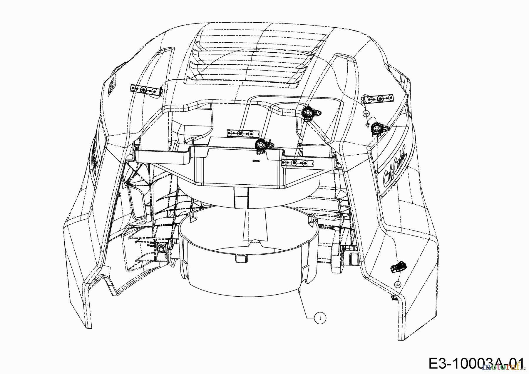  Wolf-Garten Tracteurs de pelouse GLTT 165.95 H 13BDA1VB650  (2017) Conduit air