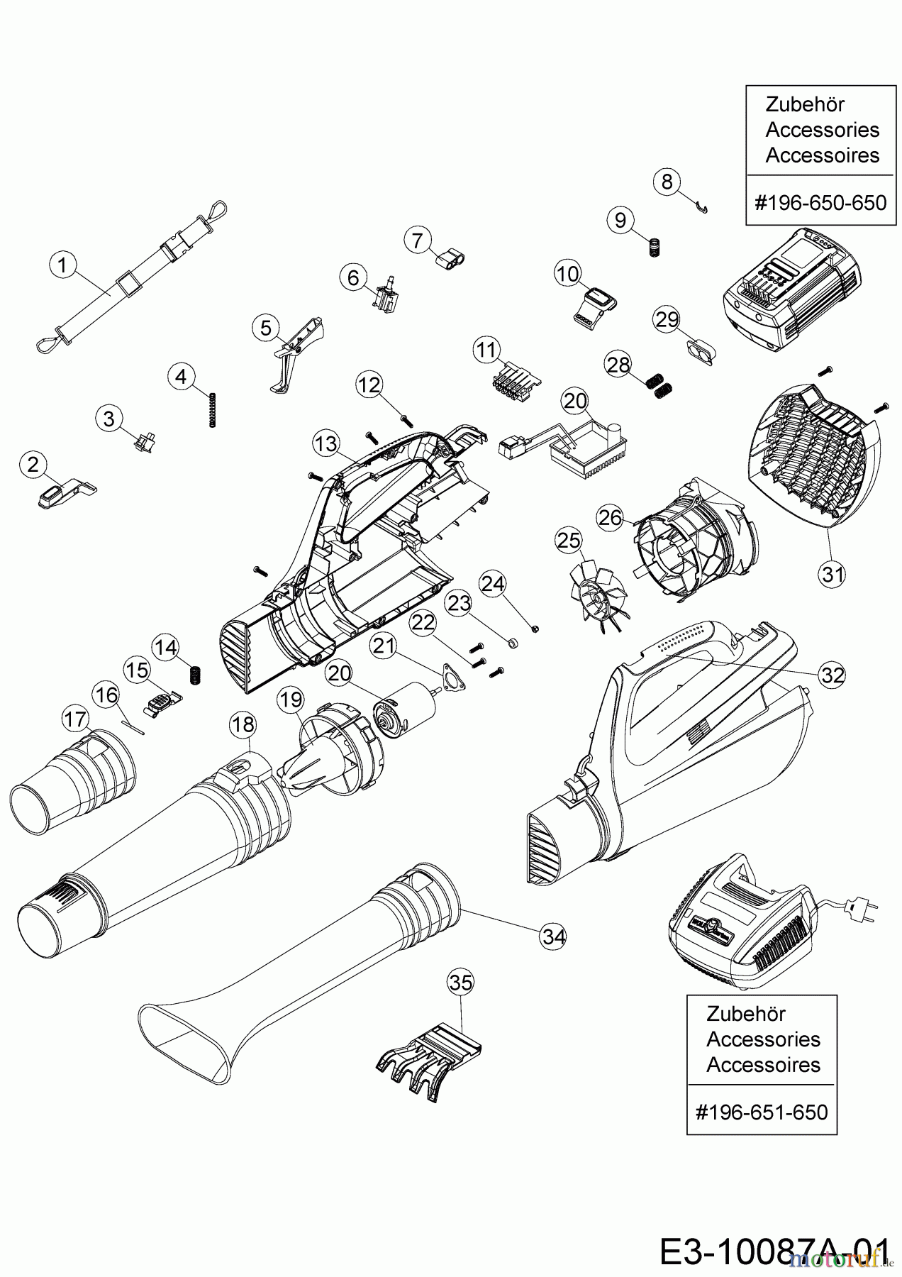  Wolf-Garten Souffleur á batterie 72V Li-Ion Power 24 B 41AA0BO-650  (2019) Machine de base