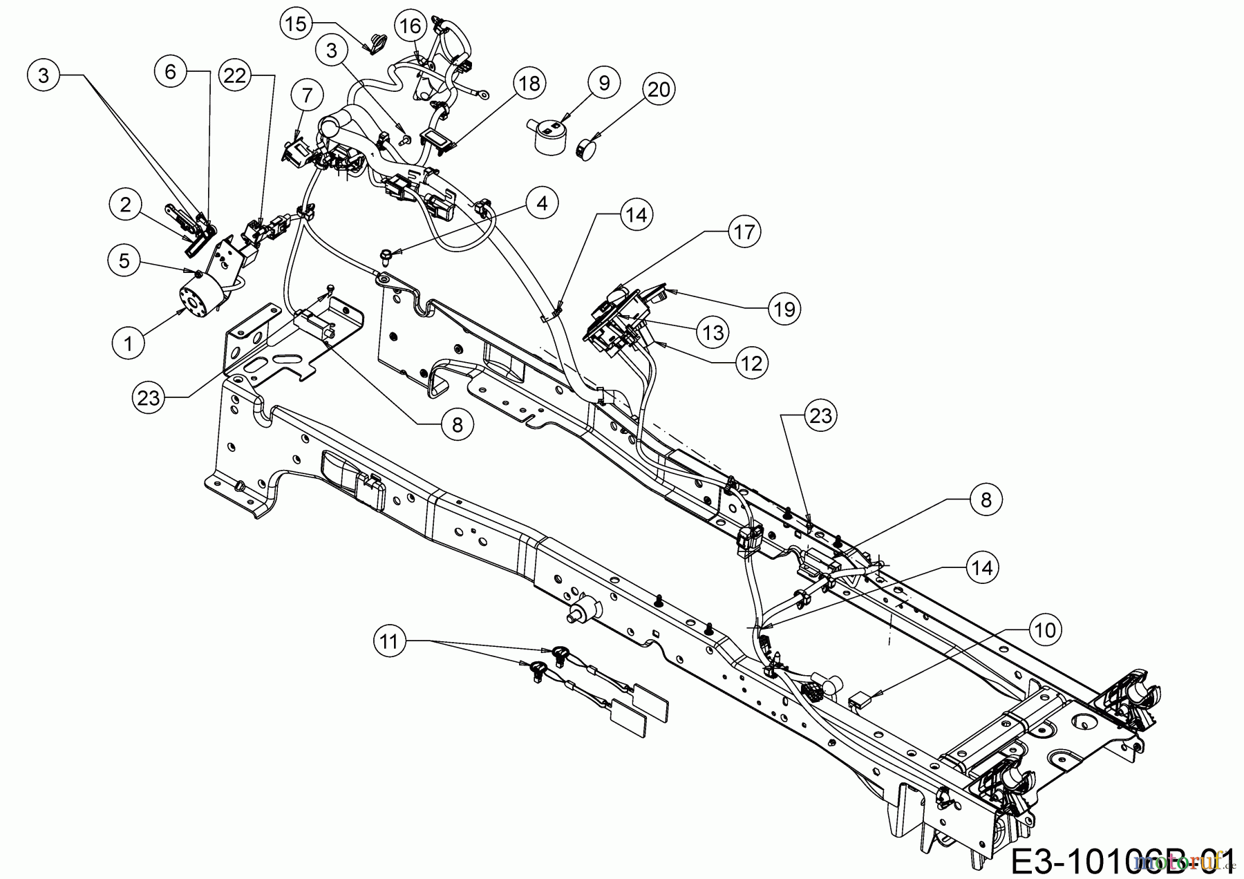  Wolf-Garten Tracteurs de pelouse 95.165 H 13CDA1VB650  (2018) Assortiment électrique