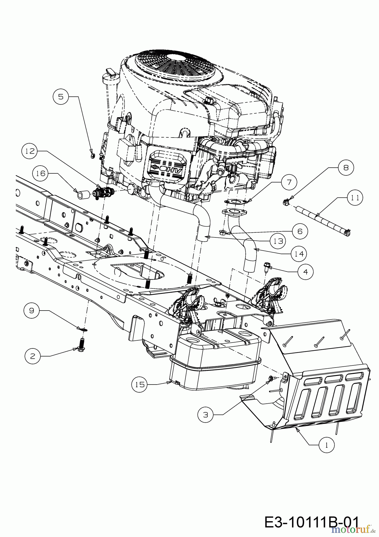  Wolf-Garten Tracteurs de pelouse 95.180 H 13CTA1VB650  (2020) Accessoires moteur