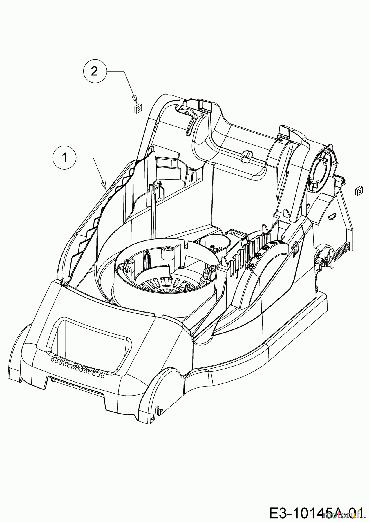  Wolf-Garten Tondeuse électrique Expert 40 E 18CWH1K-C50  (2016) Carter plateau de coupe