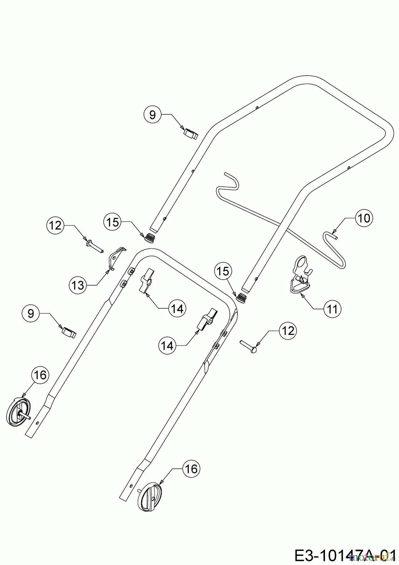  Wolf-Garten Tondeuse électrique Expert 40 E 18BWH1K-650  (2016) Pièce de fixation brancard