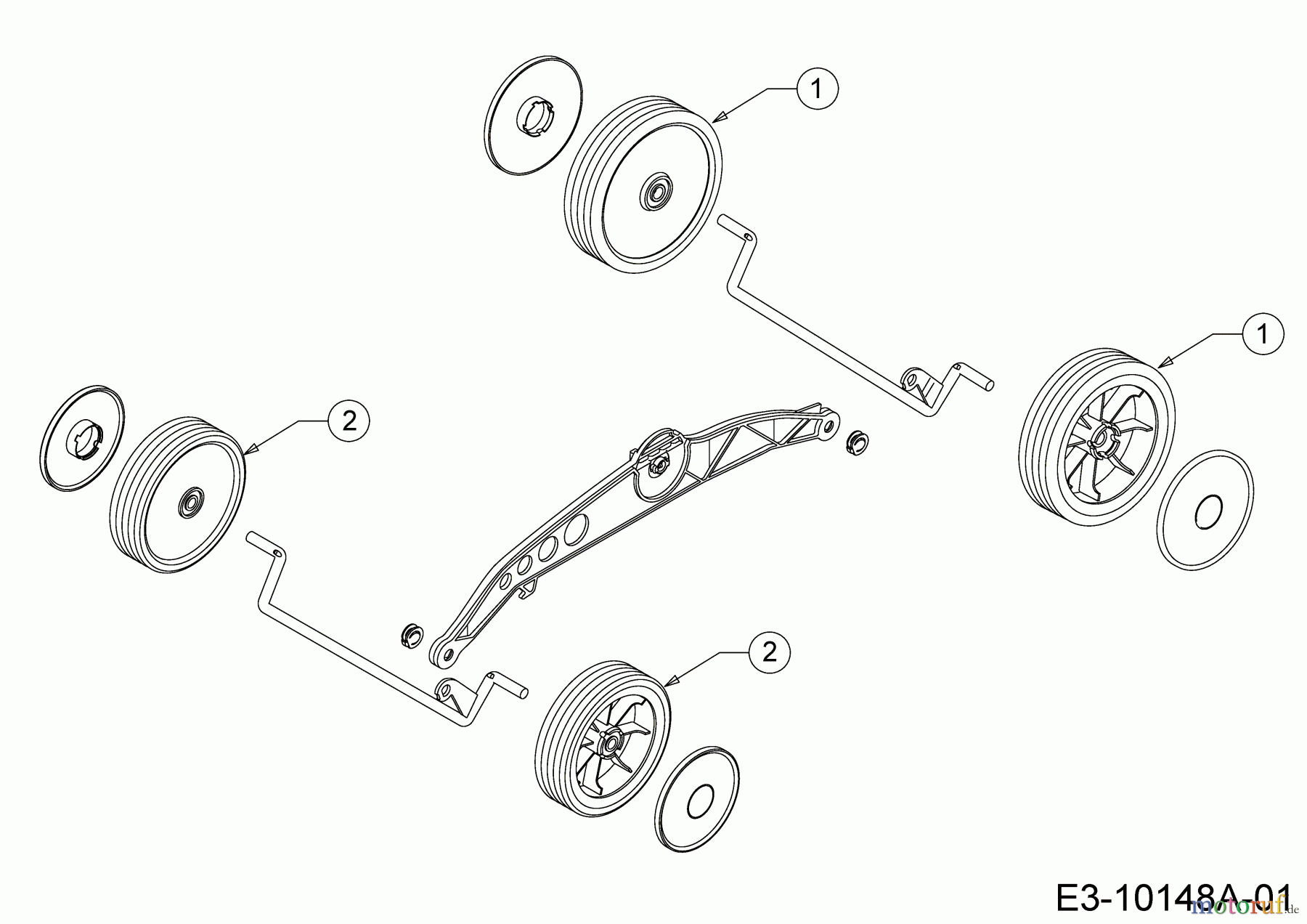  Wolf-Garten Tondeuse électrique Expert 40 E 18BWH1K-C50  (2014) Roues