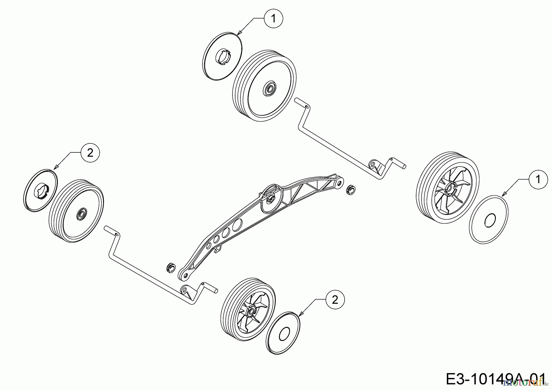  Wolf-Garten Tondeuse électrique Expert 40 E 18CWH1K-C50  (2016) Enjoliveurs