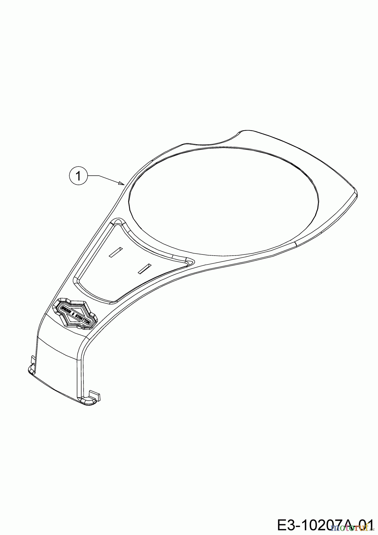  Wolf-Garten Tondeuse thermique tractée S 4600 B 12A-TR5L650  (2020) Capot de couvercle moteur