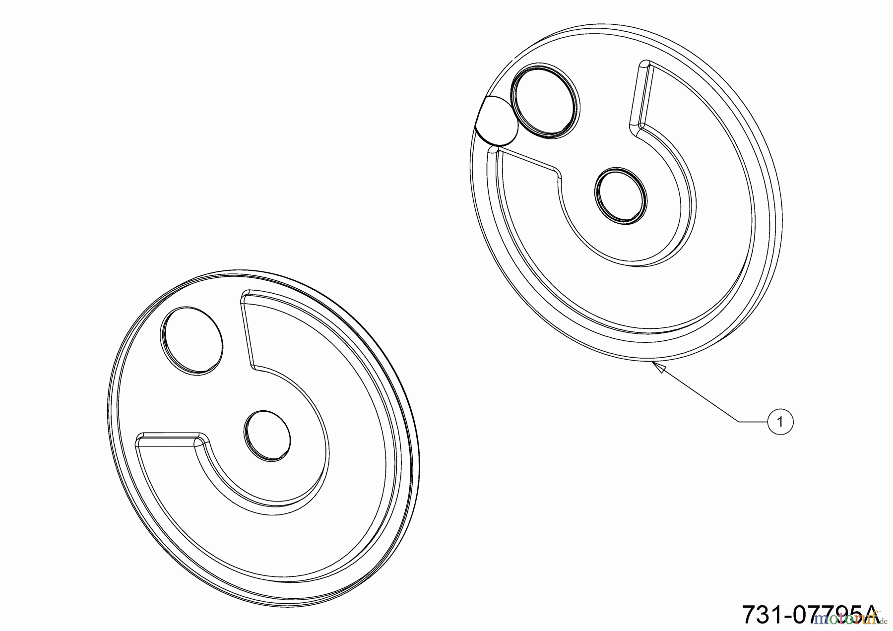  Wolf-Garten Tondeuse thermique tractée A 4600 A 12D-TOSC650 (2022) Couvercle de protection roue