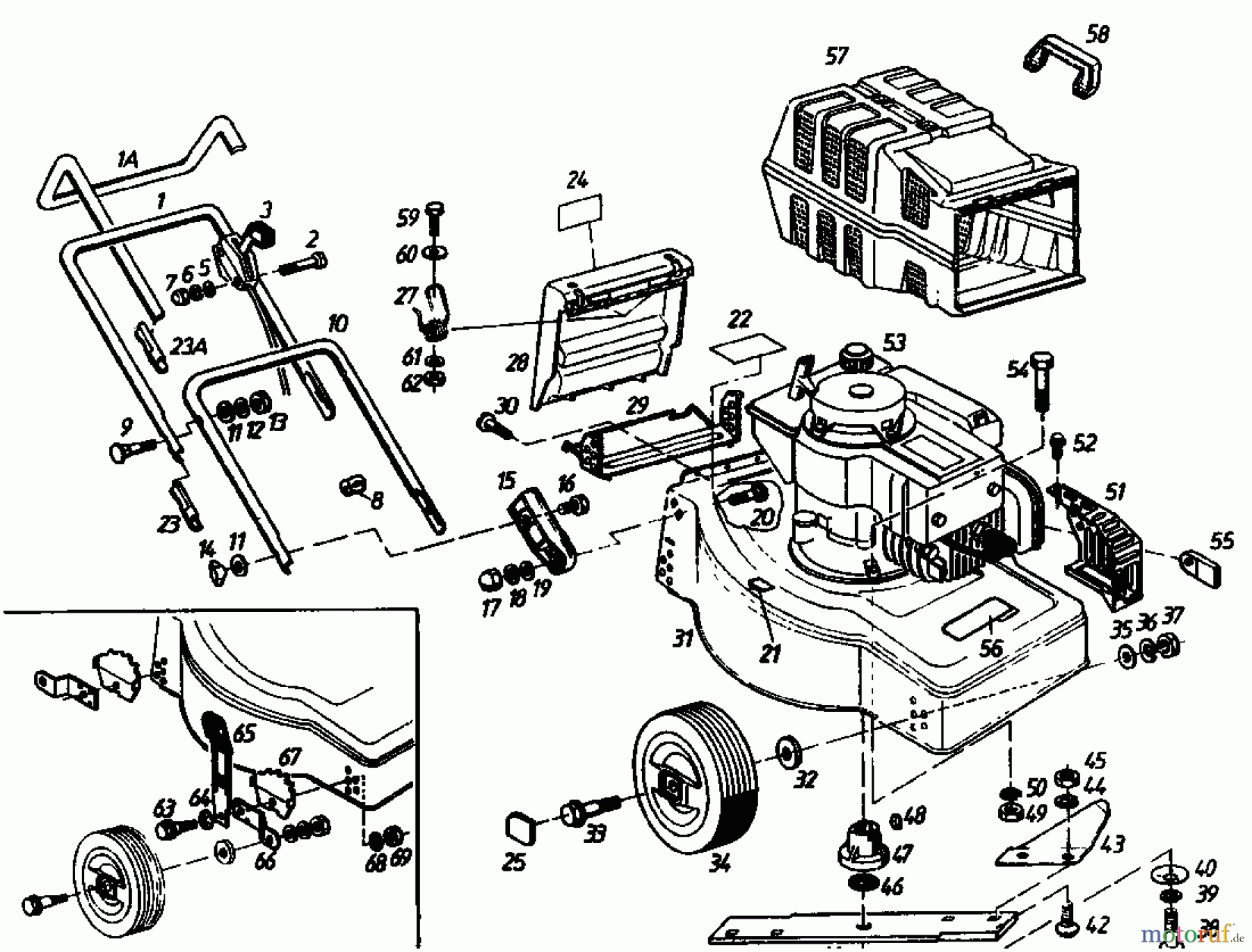  Golf Tondeuse thermique HB 02880.03  (1985) Machine de base